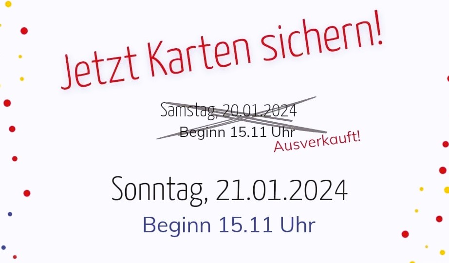 Zusätzliche Veranstaltung Jugendkarneval