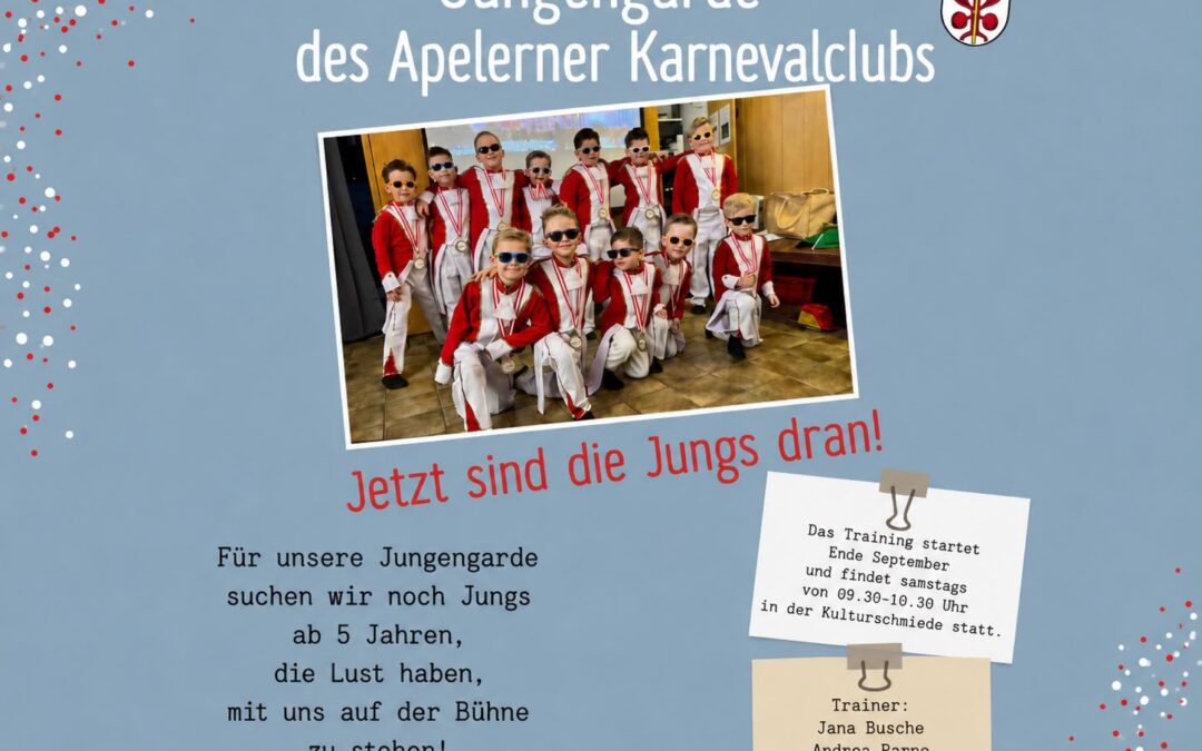 Jungengarde sucht Verstärkung